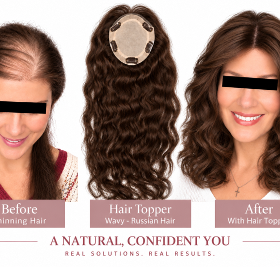 Russian hair topper before and after-360 hair canada Russian hair topper before and after for thinning hair.